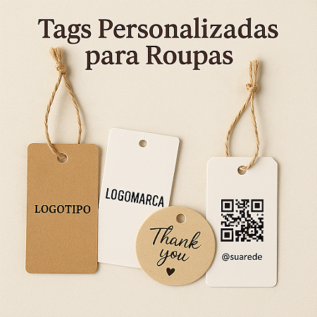 Tags Personalizadas para Roupas – Destaque sua Marca com Elegância e Qualidade