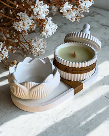 Kit Flor da Alma – Vela de Pote com tampa