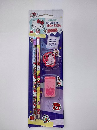 Conjunto escrita Hello Kitty 4 itens