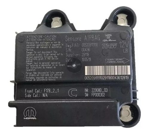 Módulo Central Airbag NOVO Orig Strada/Siena/RAM 700 13-20 52091110