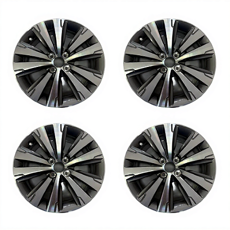 | Jogo 4 Rodas Liga Leve Aro 17 4 Furos Peugeot Citroen Original 98024623ZV