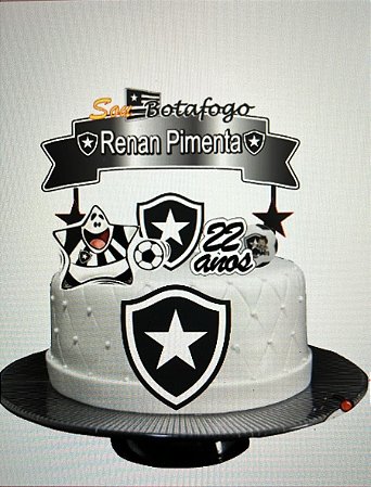 TOPO DE BOLO BOTAFOGO