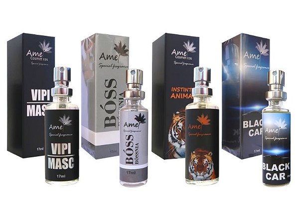 4 PERFUMES  DE  17ML  COM  FRAGRÂNCIAS  A ESCOLHER