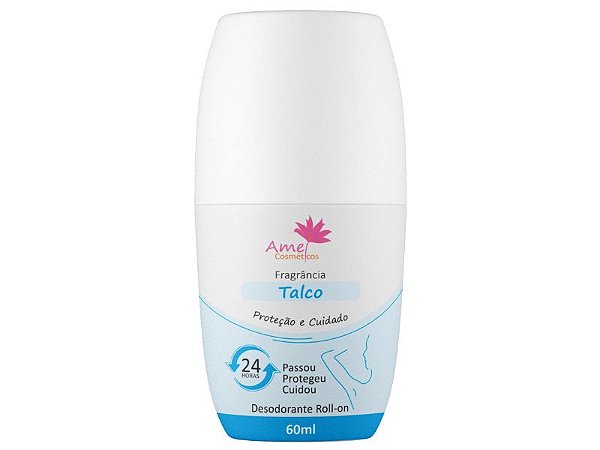 Desodorante Roll-on Talco Amei Cosméticos
