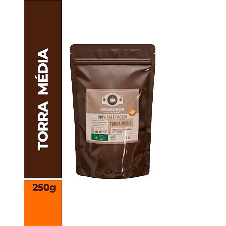 Grãos - Grandeur Café Gourmet 100% arábica - 250g - Torra Média.