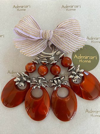 porta guardanapo FELICITÁ  TERRACOTA - valor unitário