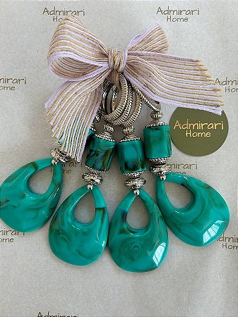 porta guardanapo STILLA GOTÃO TURQUESA - valor unitário