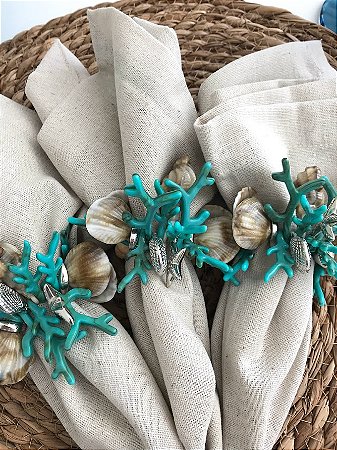 Porta guardanapo BUZIO TURQUESA - valor unitário