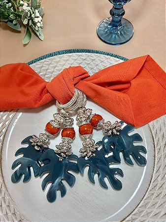 Porta Guardanapo ORNATA  AZUL AQUATICO - valor unitário