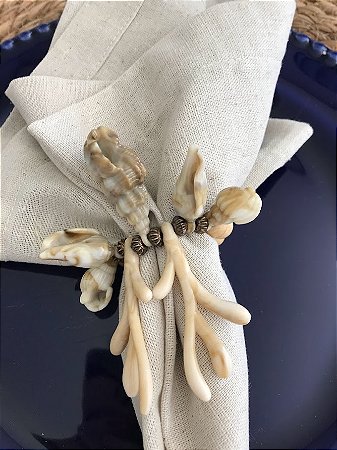 Porta guardanapo ABROLHOS BEGE - valor unitário