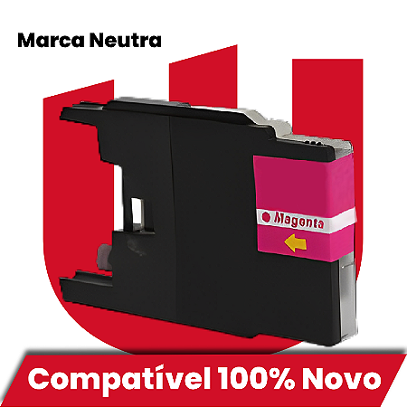 Cartucho de Tinta Compatível com Brother LC77 LC79 LC1280 Magenta 13ml