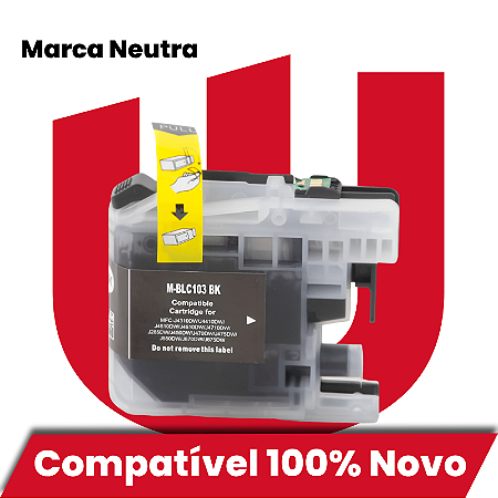 Cartucho de Tinta Compatível com Brother BLC103 Preto 20ml