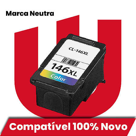 Cartucho de Tinta Compatível com Canon CL146XL PT00146CL Colorido Microjet 10ml