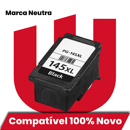 Cartucho de Tinta Compatível com Canon PG145XL Preto Microjet 10ml