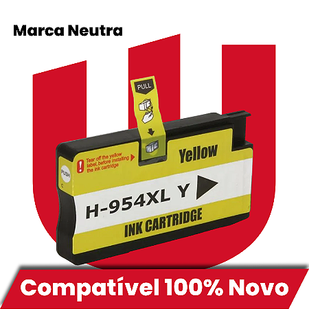 Cartucho de Tinta Compatível com HP H954XL Amarelo 25ml