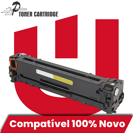 Toner Compatível com HP CB542A CE322A CF212A Universal Amarelo Premium 1.4K