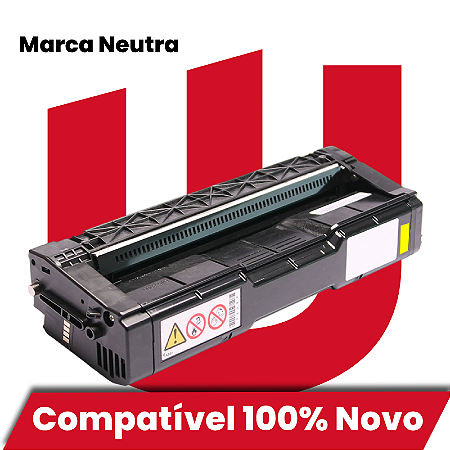 Toner Compatível com Ricoh C250FW C301W Amarelo 6.3K