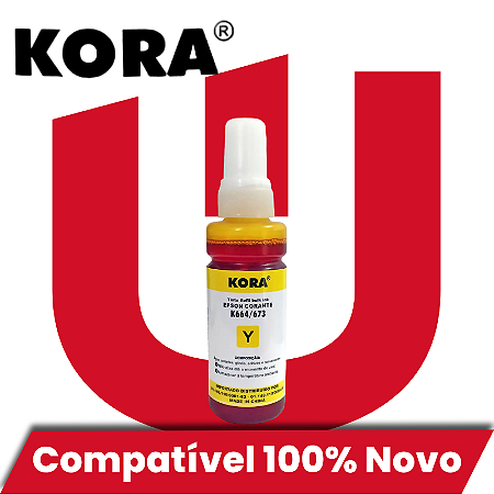 Tinta Compatível com Epson 664 673 Amarelo Corante Kora 100ml