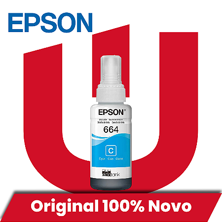 Tinta Original Epson 664 Ciano Corante 70ml