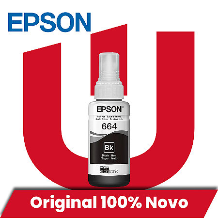 Tinta Original Epson 664 Preto Corante 70ml
