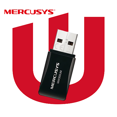 Adaptador Wireless Mini Usb 300mbps N300 MN300UM Mercusys