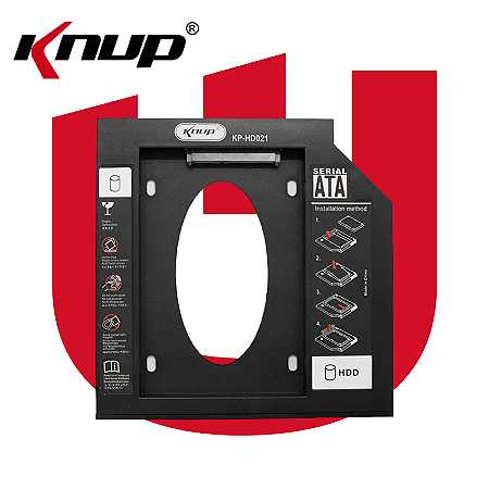 Adaptador Caddy 9,5mm Para HD/SSD 2.5'' HD021 Knup