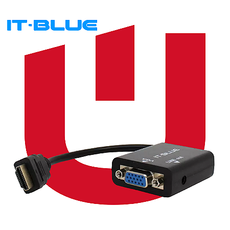 Adaptador HDMI Para VGA com Áudio LE4107 It-Blue