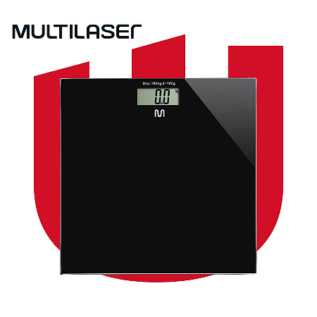 Balança Digital Corporal Precisão HC022 Multilaser Preto
