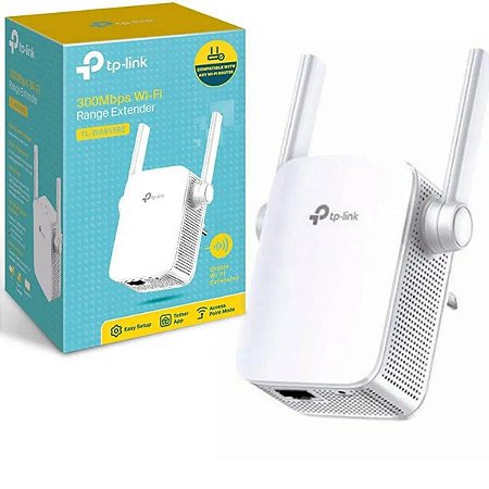 REPETIDOR DE SINAL WI-FI 300MBPS 2 ANTENAS V5.0 TP-LINK TL WA855RE BRANCO