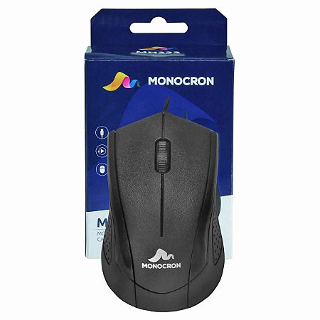 MOUSE COM FIO USB ÓPTICO MONOCRON MN232 PRETO