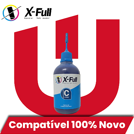 Tinta Compatível com HP Pro 8100 8600 Ciano Pigmentada Xfull 100ml