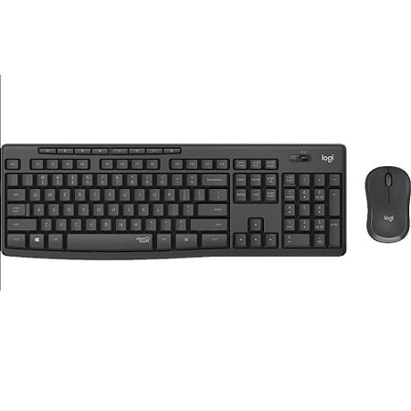 KIT TECLADO E MOUSE SEM FIO SILENT TOUCH LOGITECH MK295 PRETO