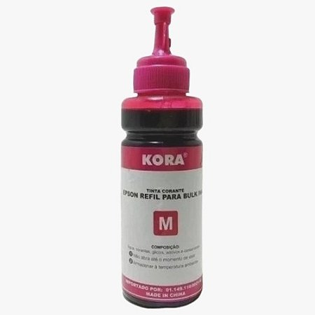 REFIL DE TNTA COMPATÍVEL COM HP VIVERA CORANTE MAGENTA KORA 100ML