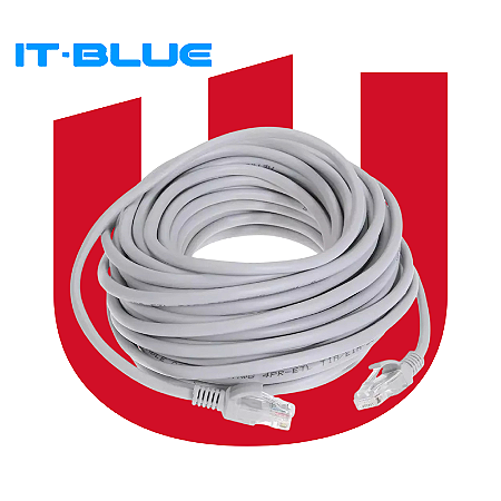 Cabo de rede 30M Crimpado RJ45 CAT6 LE317 It-Blue