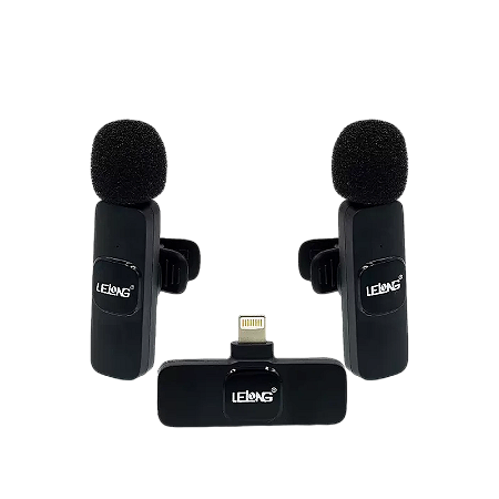 MICROFONE DE LAPELA SEM FIO LIGHTNING IPHONE LE932 LELONG