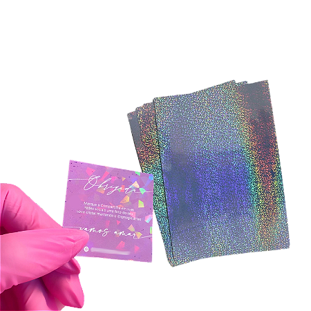 PAPEL FILME ADESIVO VINIL HOLOGRÁFICO MIX A4 135G MASTERPRINT COM 10 FOLHAS