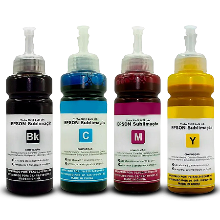 KIT 4 TINTAS EPSON UNIVERSAL SUBLIMÁTICA MASTERPRINT + PAPEL FOTOGRÁFICO