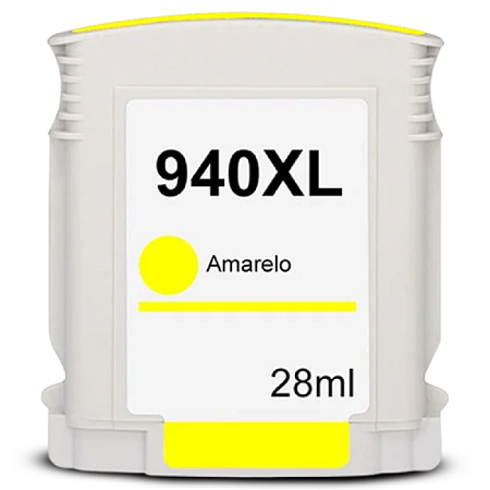 CARTUCHO DE TINTA COMPATÍVEL HP 940XL AMARELO 28ML