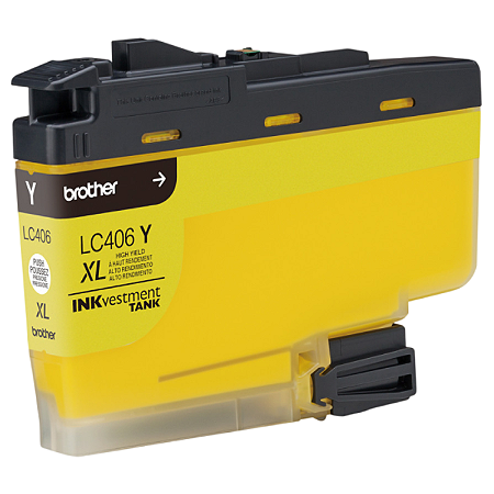 CARTUCHO DE TINTA ORIGINAL BROTHER LC406XL AMARELO 1,5ML