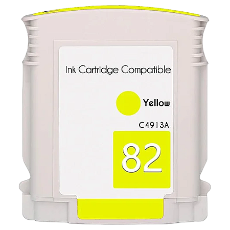 CARTUCHO DE TINTA COMPATÍVEL COM HP 82 AMARELO 69ML