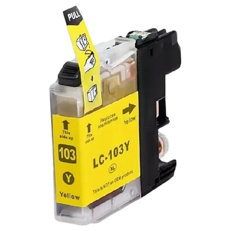 CARTUCHO DE TINTA COMPATÍVEL COM BROTHER BLC103 AMARELO 14ML
