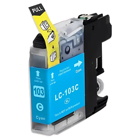 CARTUCHO DE TINTA COMPATÍVEL COM BROTHER BLC103 CIANO 14ML
