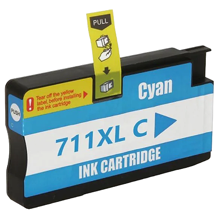 CARTUCHO DE TINTA COMPATÍVEL COM HP 711XL CIANO MICROJET 28ML