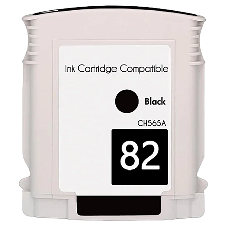 CARTUCHO DE TINTA COMPATÍVEL COM HP 82 PRETO 69ML