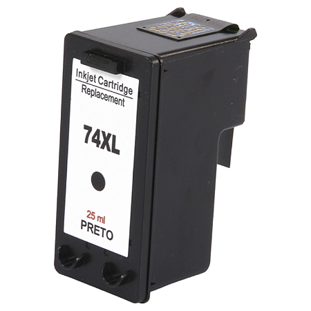 CARTUCHO DE TINTA COMPATÍVEL COM HP 74XL PRETO MICROJET 25ML