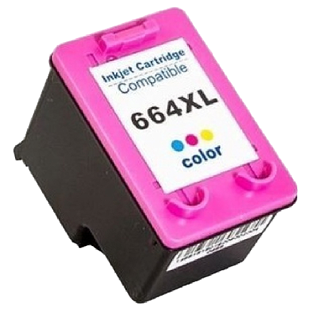 CARTUCHO DE TINTA COMPATÍVEL COM HP 664XL COLORIDO MICROJET 12ML