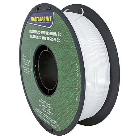 FILAMENTO 3D PLA 1.75MM MASTERPRINT BRANCO 1KG
