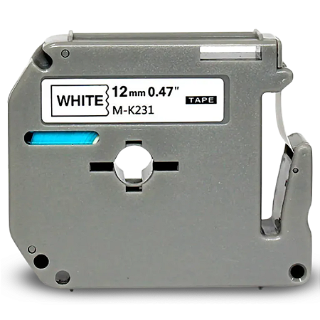FITA ROTULADORA COMPATÍVEL BROTHER MK231 MASTERPRINT PRETO E BRANCO 12MMx8M