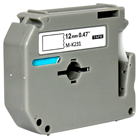 FITA ROTULADORA COMPATÍVEL COM BROTHER M-K231 PRETO X-FULL 12MMx8M