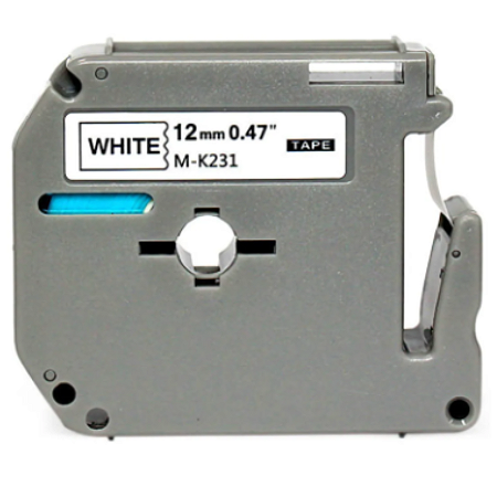 FITA ROTULADORA COMPATÍVEL COM BROTHER TZC651 MASTERPRINT PRETO 24MMx8M